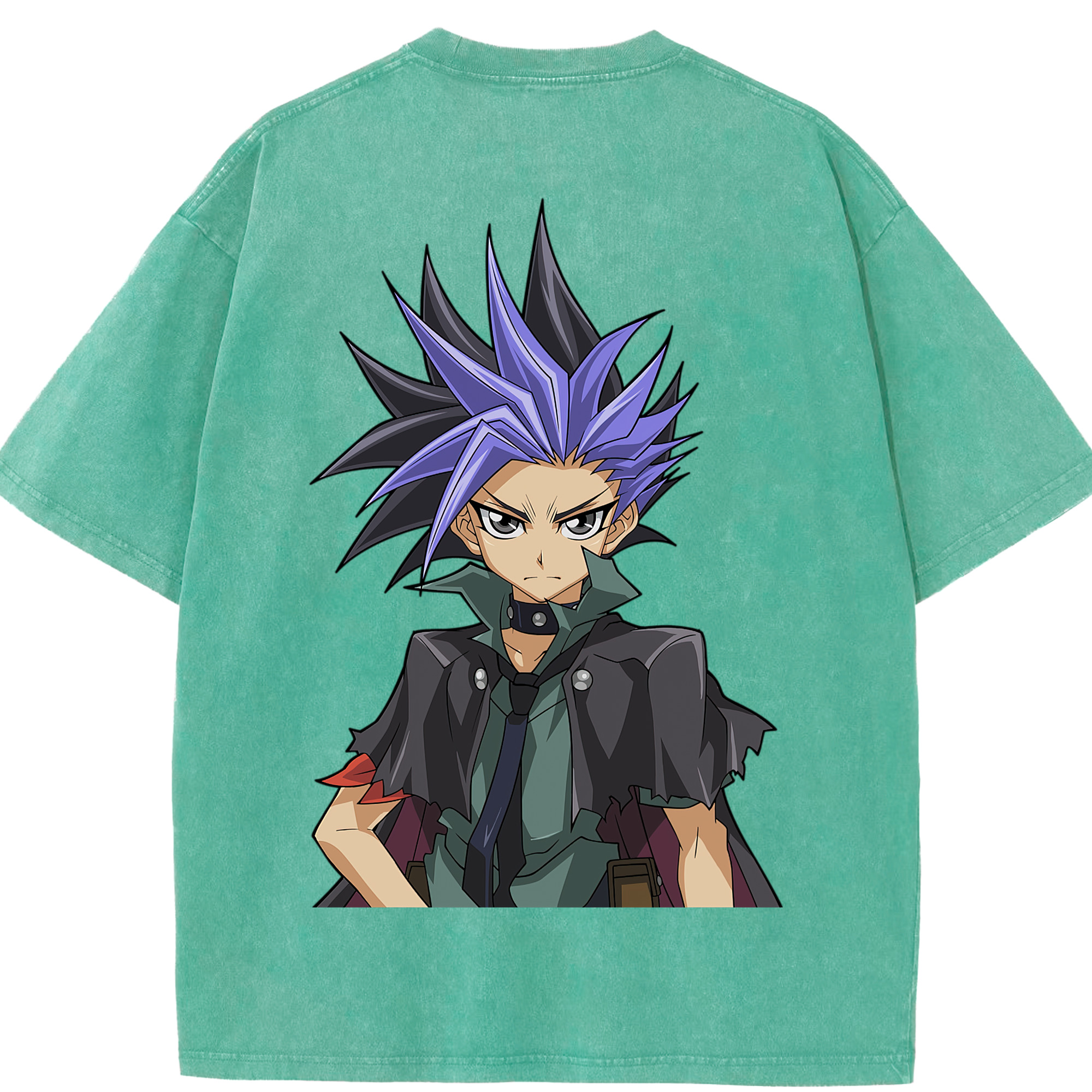 （画像用） 遊☆戯☆王 Yu-Gi-Oh! 綿100% ヴィンテージ風 半袖Tシャツ（背面プリント）